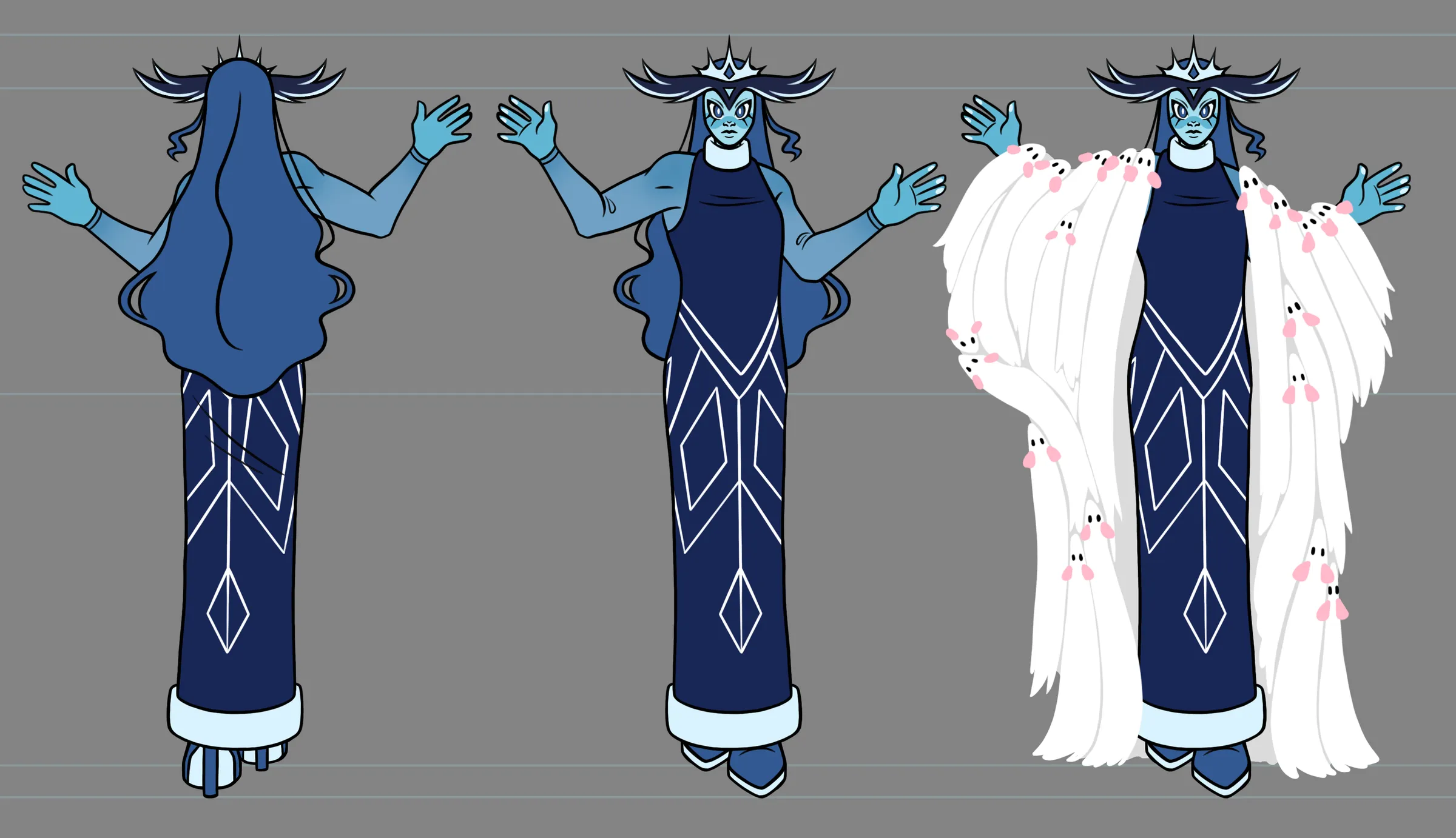 Elsa Redesign — Applying caricature theory to Disney's Elsa — pushing shape language until the design reads harder.